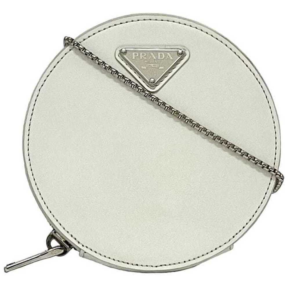 PRADA White Leather Pochette Shoulder Bag - Picture 2 of 11